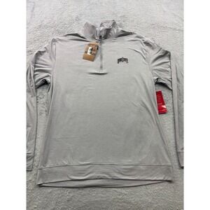 Ohio State Buckeyes Mens Grey Quarter Zip Pullover Size M NEW Rivalry Threads